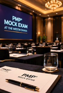 PMP mock exam set up at The Westin Dhaka